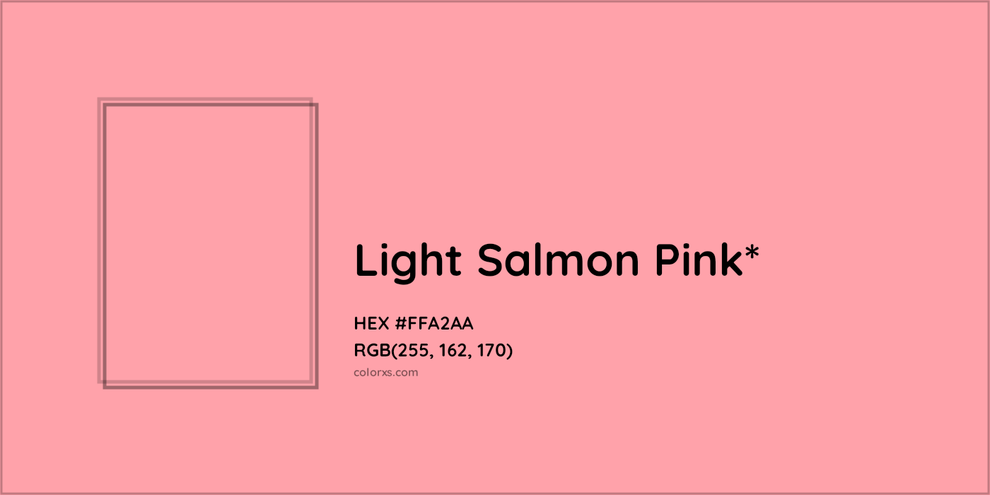 HEX #FFA2AA Color Name, Color Code, Palettes, Similar Paints, Images