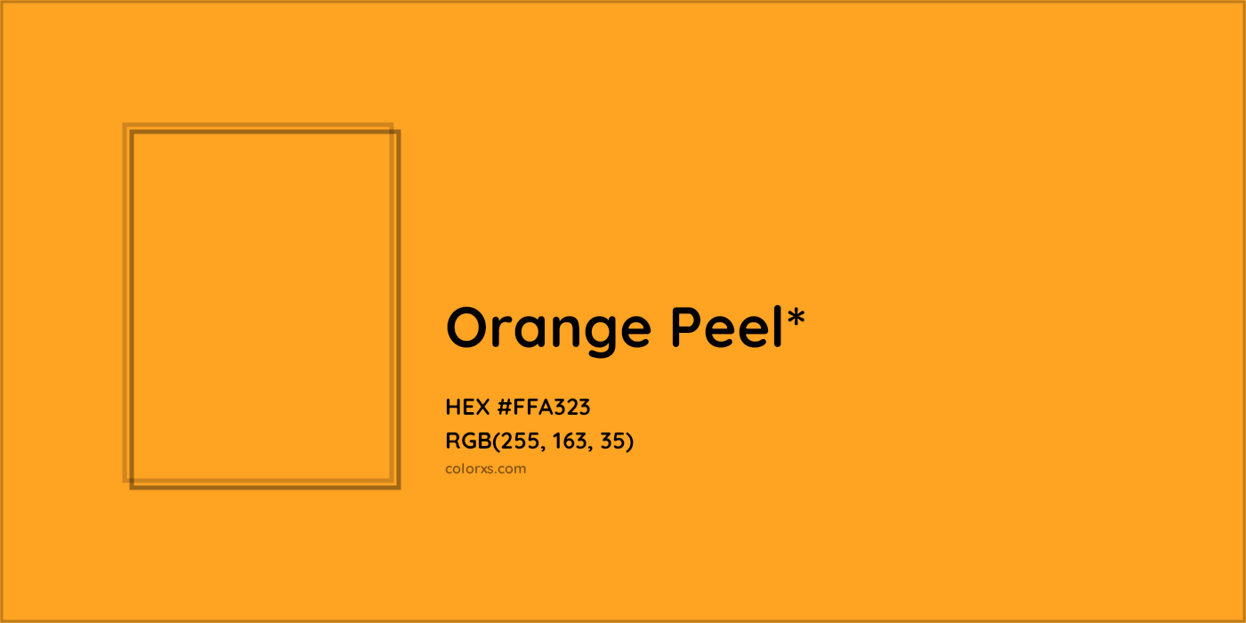 HEX #FFA323 Color Name, Color Code, Palettes, Similar Paints, Images