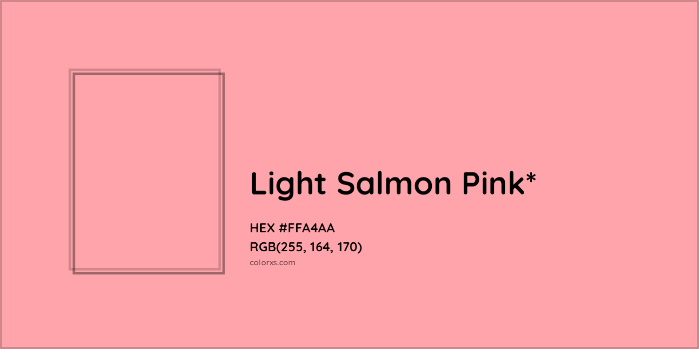 HEX #FFA4AA Color Name, Color Code, Palettes, Similar Paints, Images