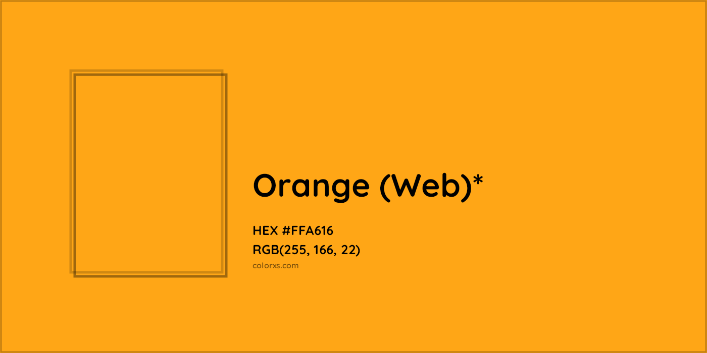 HEX #FFA616 Color Name, Color Code, Palettes, Similar Paints, Images