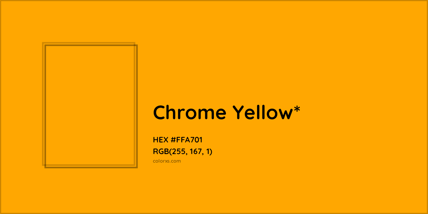 HEX #FFA701 Color Name, Color Code, Palettes, Similar Paints, Images