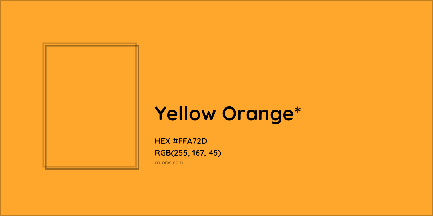 HEX #FFA72D Color Name, Color Code, Palettes, Similar Paints, Images