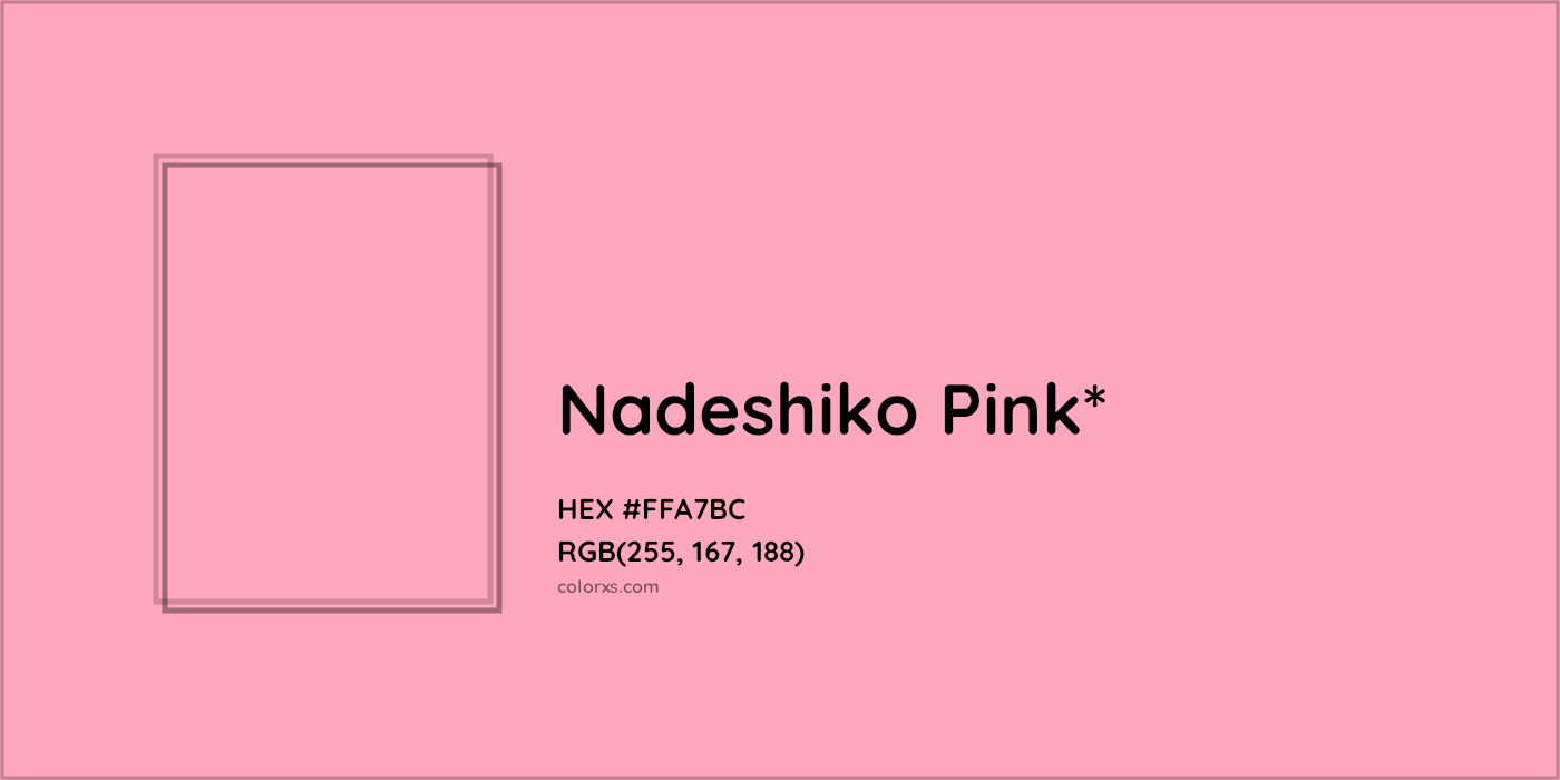 HEX #FFA7BC Color Name, Color Code, Palettes, Similar Paints, Images