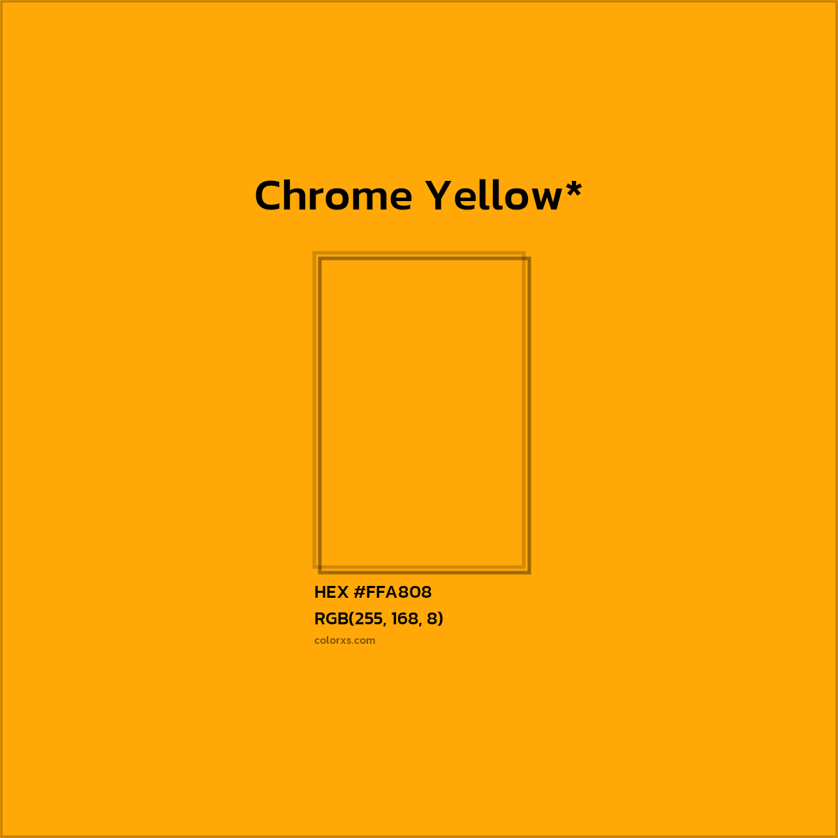 HEX #FFA808 Color Name, Color Code, Palettes, Similar Paints, Images