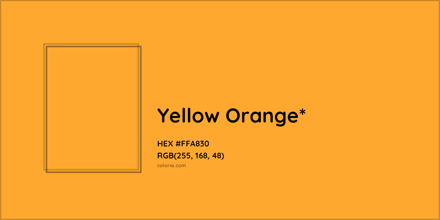 HEX #FFA830 Color Name, Color Code, Palettes, Similar Paints, Images