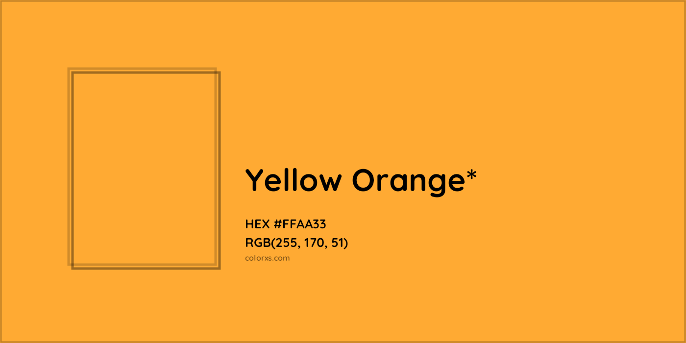 HEX #FFAA33 Color Name, Color Code, Palettes, Similar Paints, Images