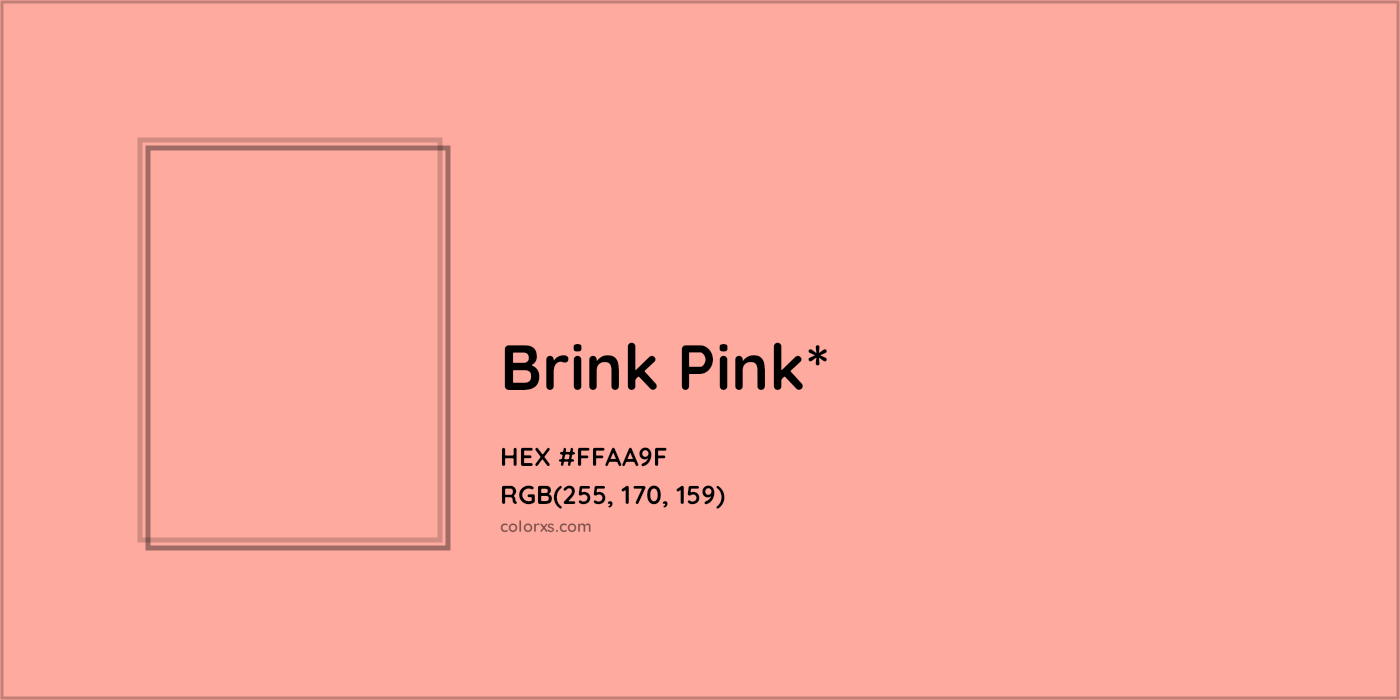 HEX #FFAA9F Color Name, Color Code, Palettes, Similar Paints, Images