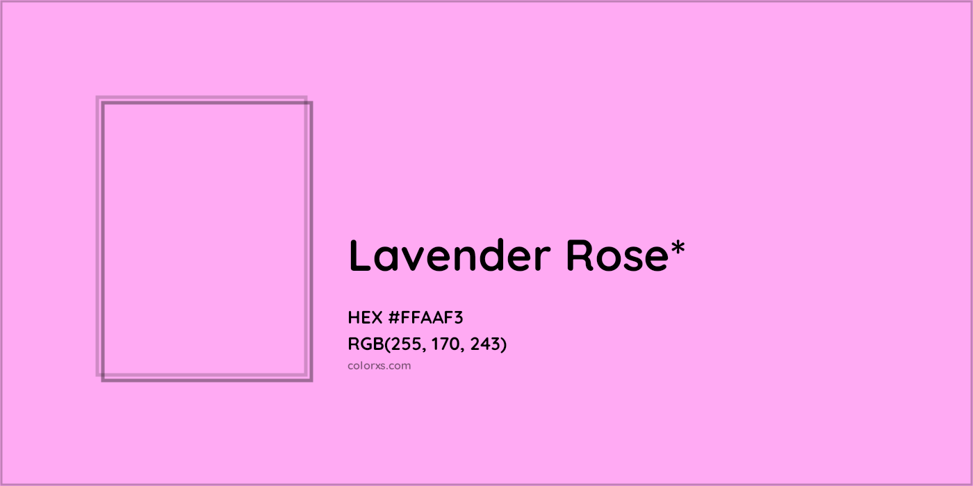 HEX #FFAAF3 Color Name, Color Code, Palettes, Similar Paints, Images