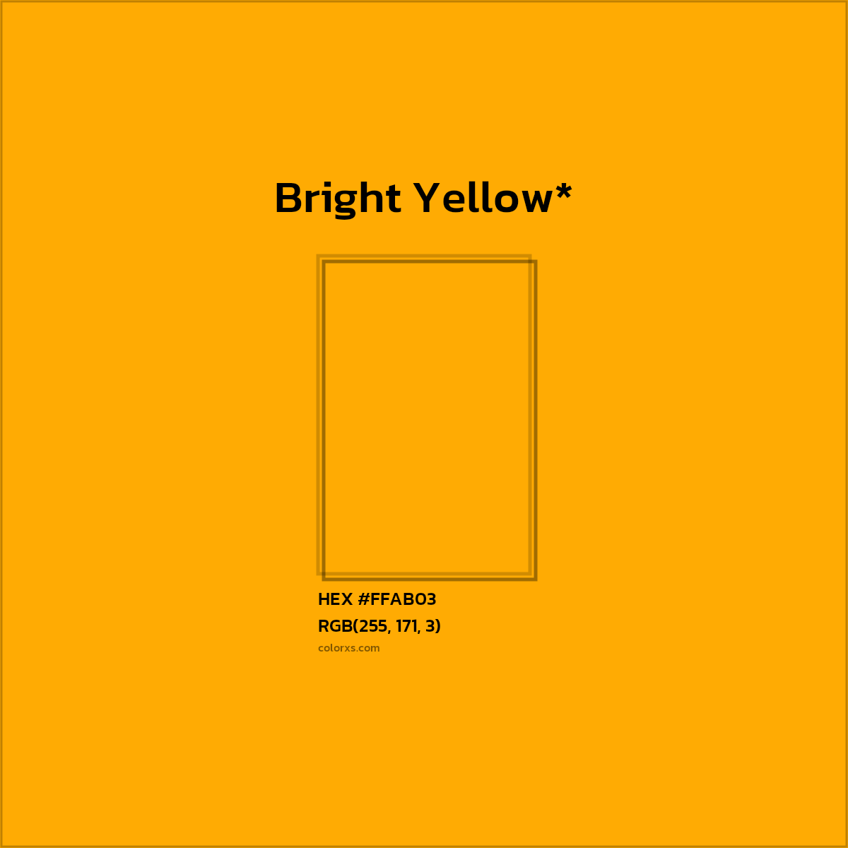 HEX #FFAB03 Color Name, Color Code, Palettes, Similar Paints, Images