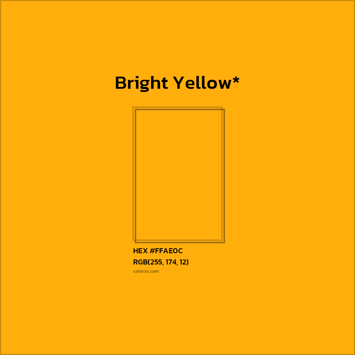 HEX #FFAE0C Color Name, Color Code, Palettes, Similar Paints, Images