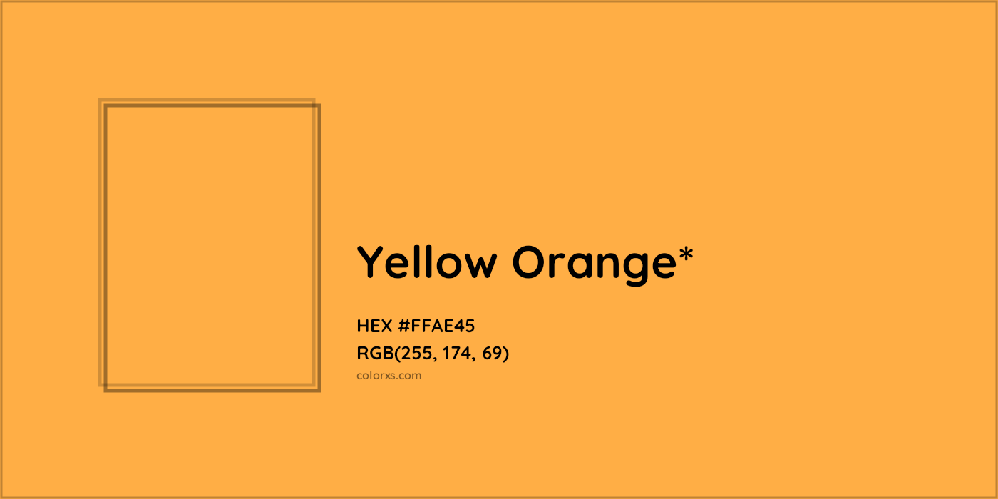 HEX #FFAE45 Color Name, Color Code, Palettes, Similar Paints, Images