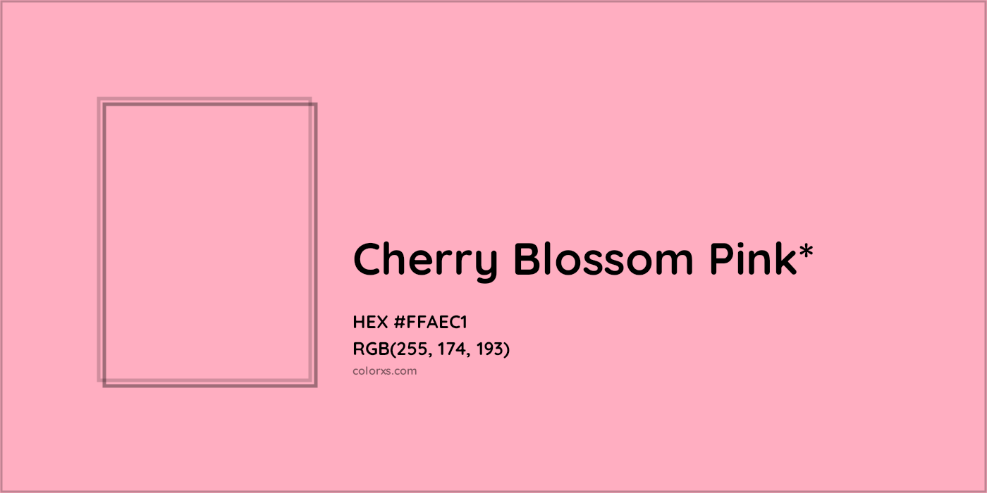 HEX #FFAEC1 Color Name, Color Code, Palettes, Similar Paints, Images