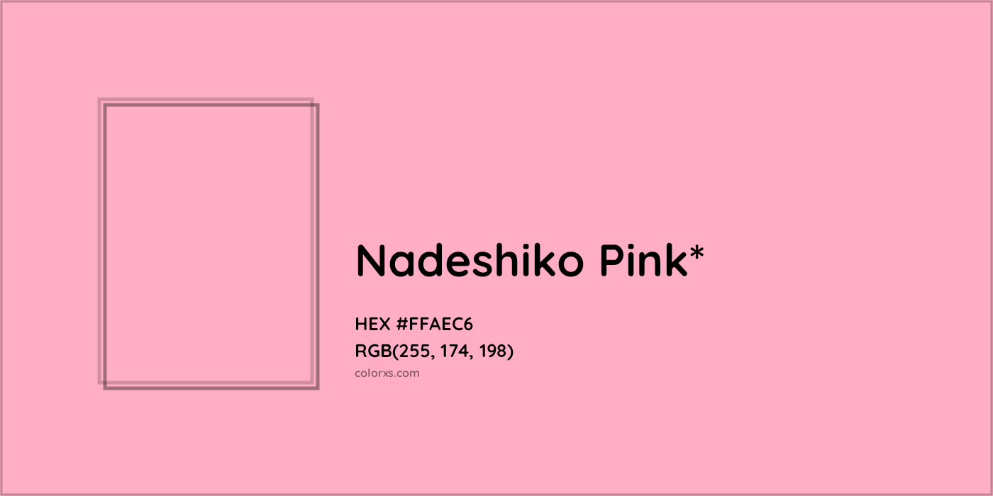 HEX #FFAEC6 Color Name, Color Code, Palettes, Similar Paints, Images