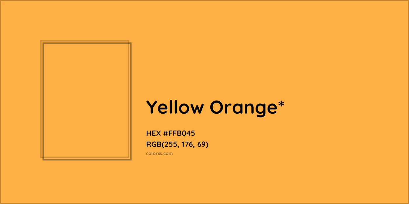 HEX #FFB045 Color Name, Color Code, Palettes, Similar Paints, Images
