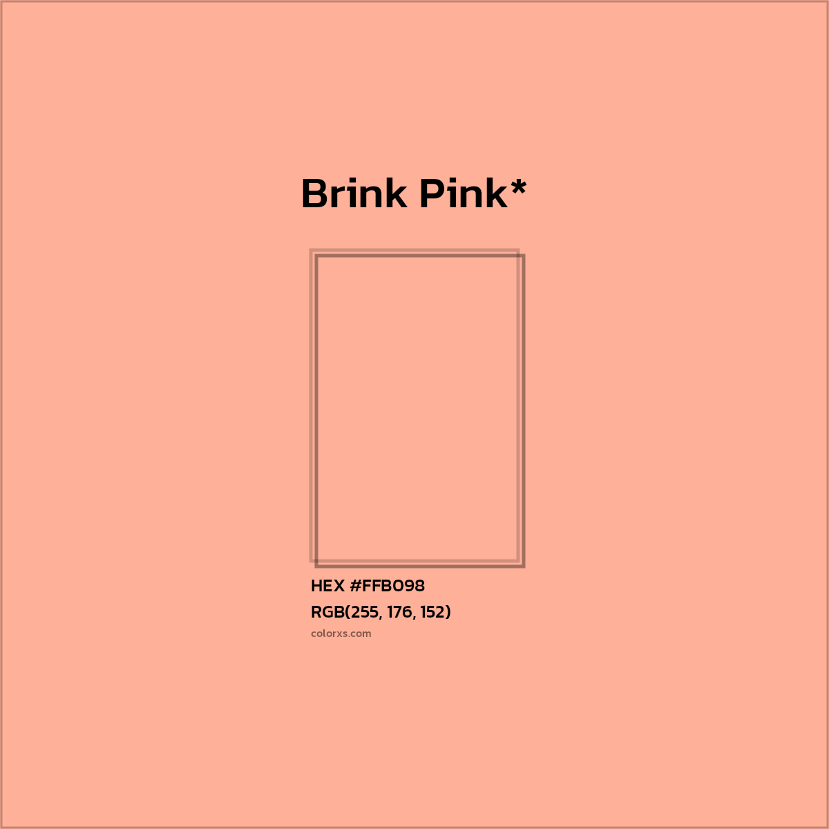 HEX #FFB098 Color Name, Color Code, Palettes, Similar Paints, Images