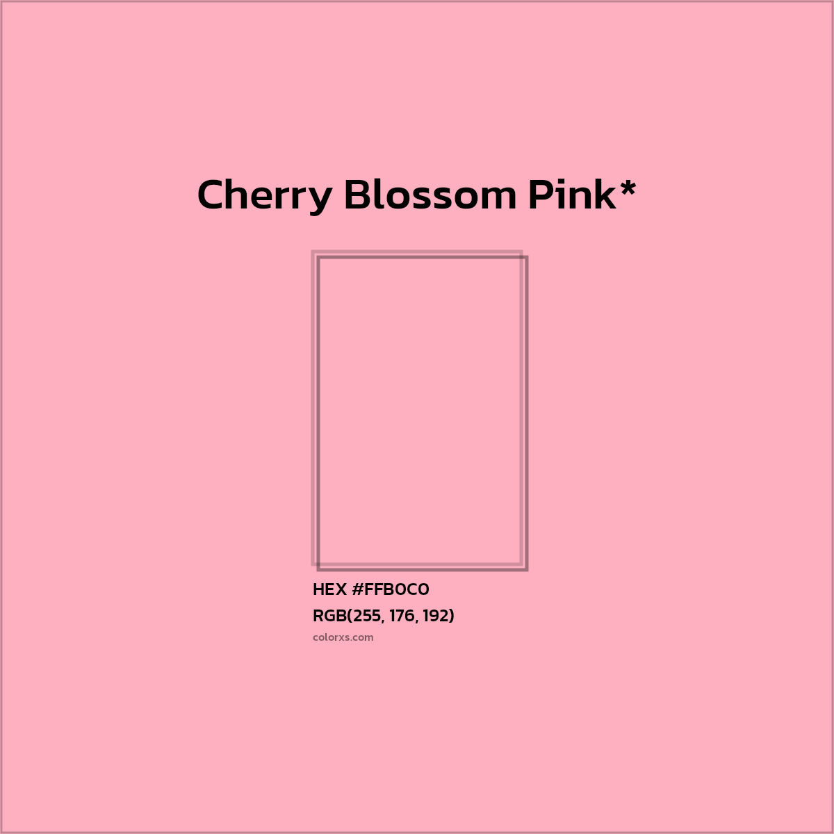 HEX #FFB0C0 Color Name, Color Code, Palettes, Similar Paints, Images