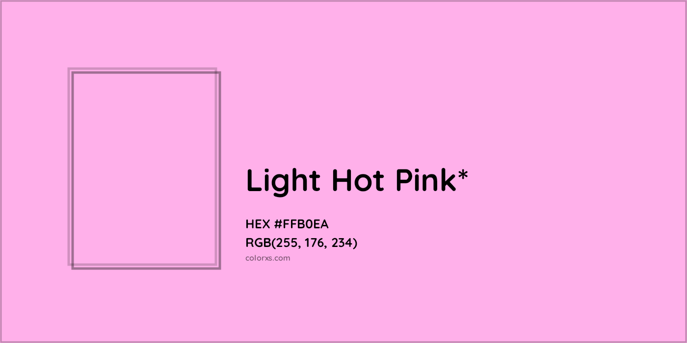 HEX #FFB0EA Color Name, Color Code, Palettes, Similar Paints, Images