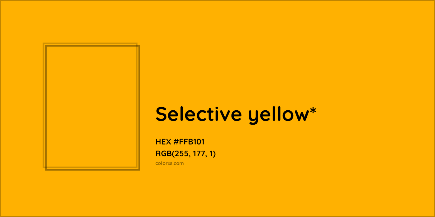 HEX #FFB101 Color Name, Color Code, Palettes, Similar Paints, Images
