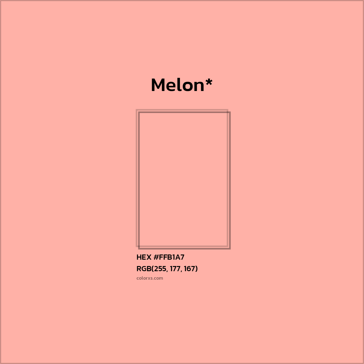 HEX #FFB1A7 Color Name, Color Code, Palettes, Similar Paints, Images