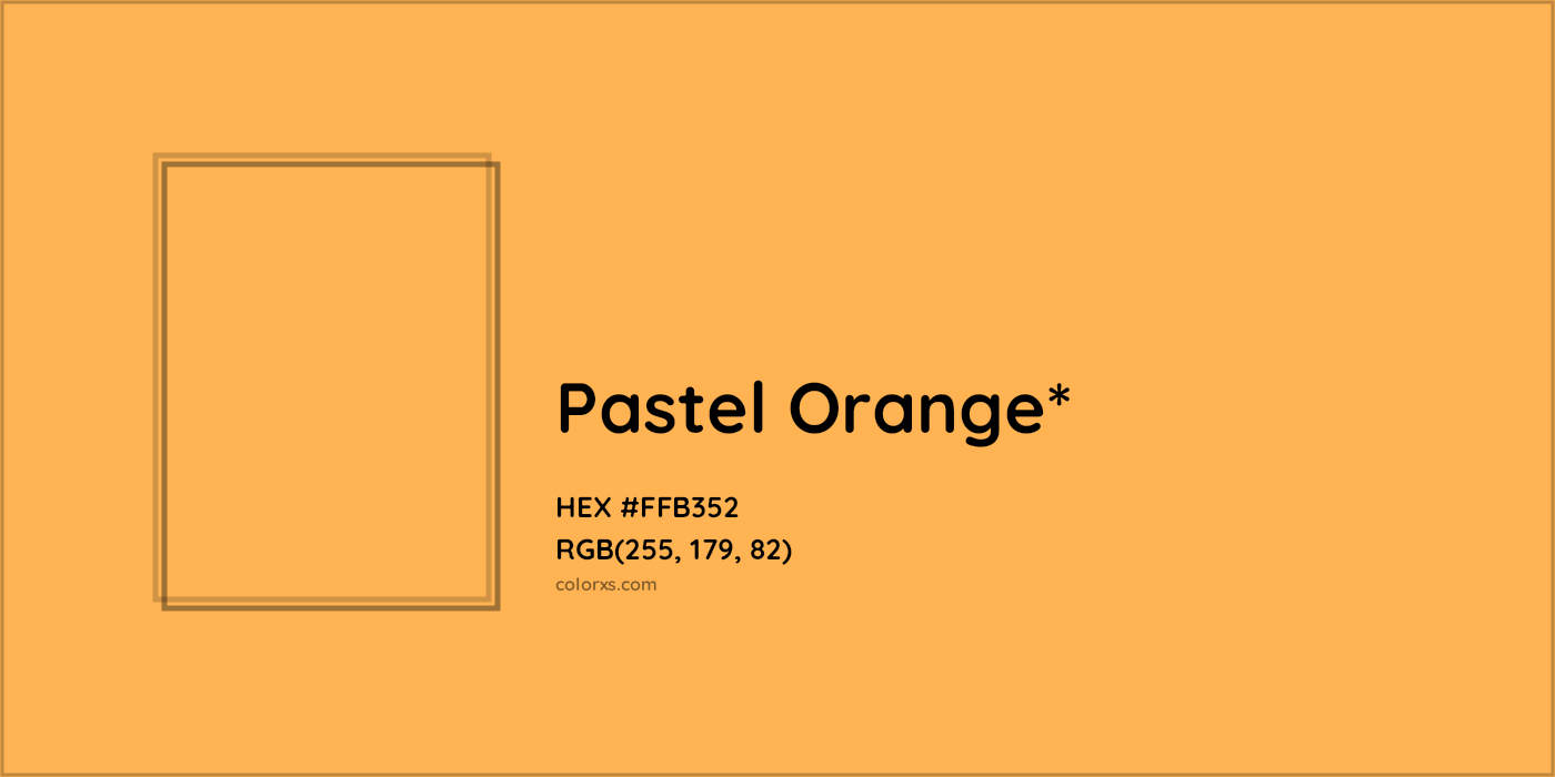 HEX #FFB352 Color Name, Color Code, Palettes, Similar Paints, Images
