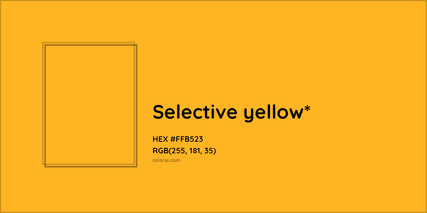HEX #FFB523 Color Name, Color Code, Palettes, Similar Paints, Images