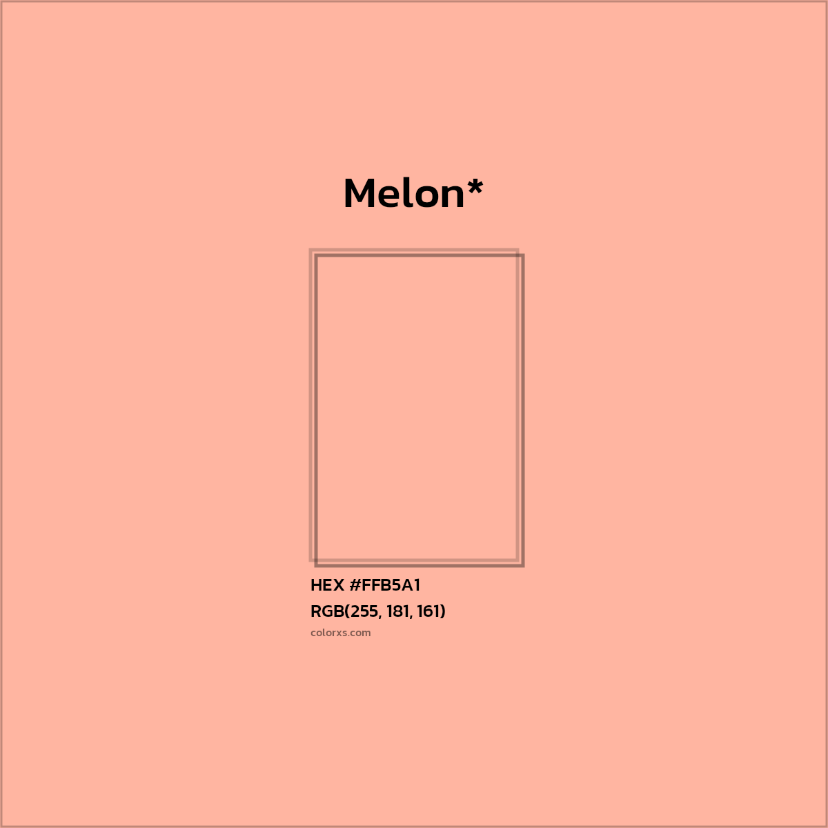 HEX #FFB5A1 Color Name, Color Code, Palettes, Similar Paints, Images