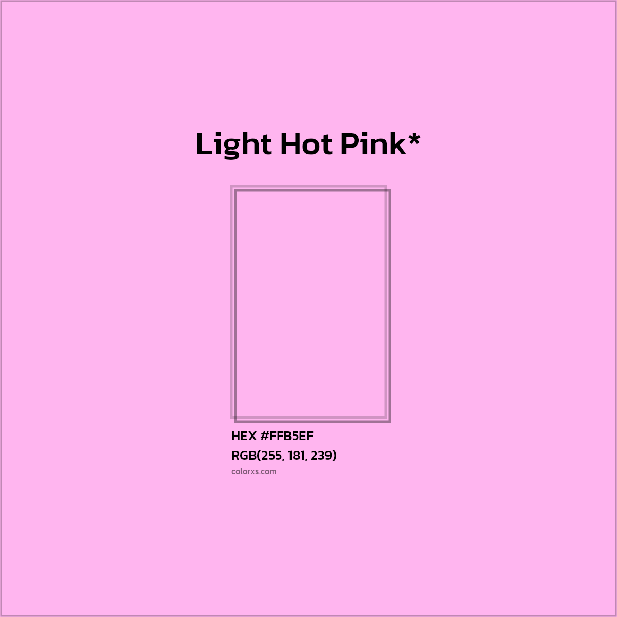 HEX #FFB5EF Color Name, Color Code, Palettes, Similar Paints, Images