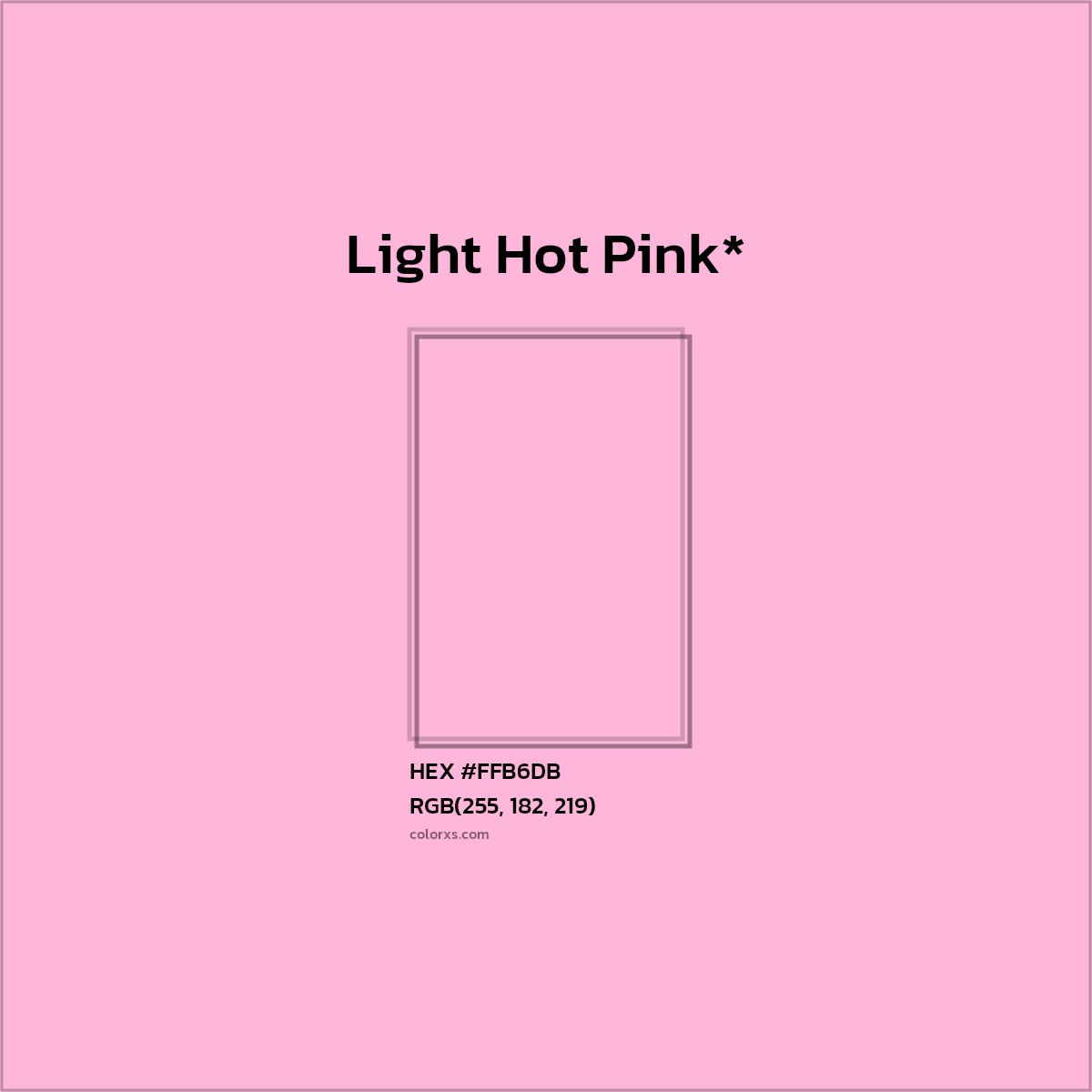 HEX #FFB6DB Color Name, Color Code, Palettes, Similar Paints, Images