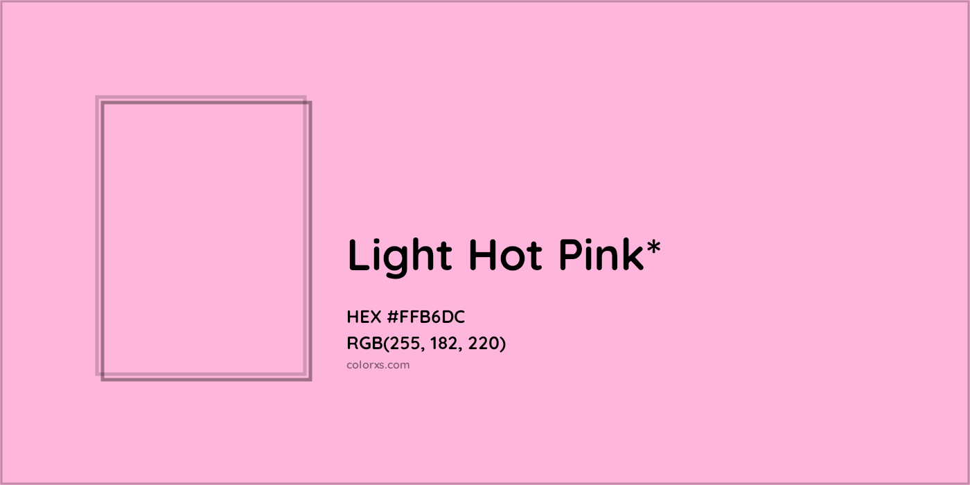 HEX #FFB6DC Color Name, Color Code, Palettes, Similar Paints, Images