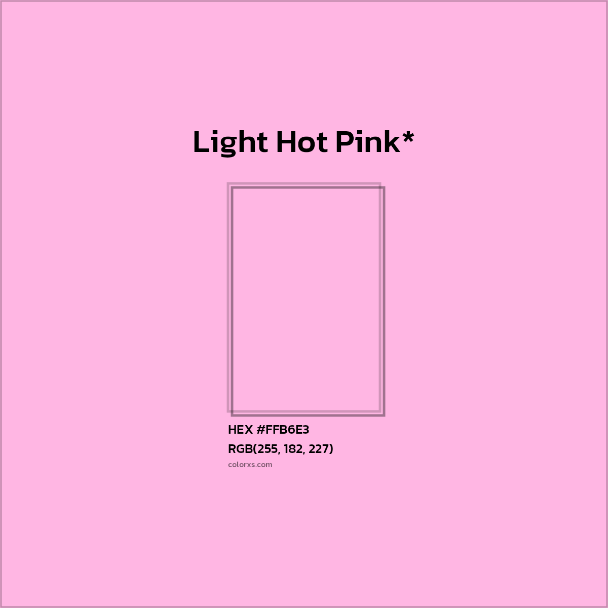 HEX #FFB6E3 Color Name, Color Code, Palettes, Similar Paints, Images