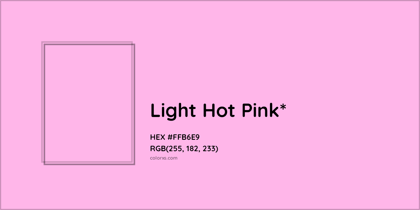 HEX #FFB6E9 Color Name, Color Code, Palettes, Similar Paints, Images
