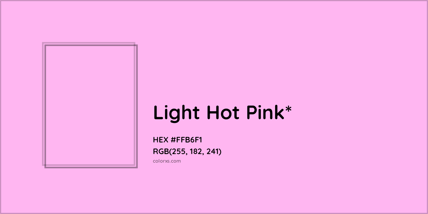 HEX #FFB6F1 Color Name, Color Code, Palettes, Similar Paints, Images