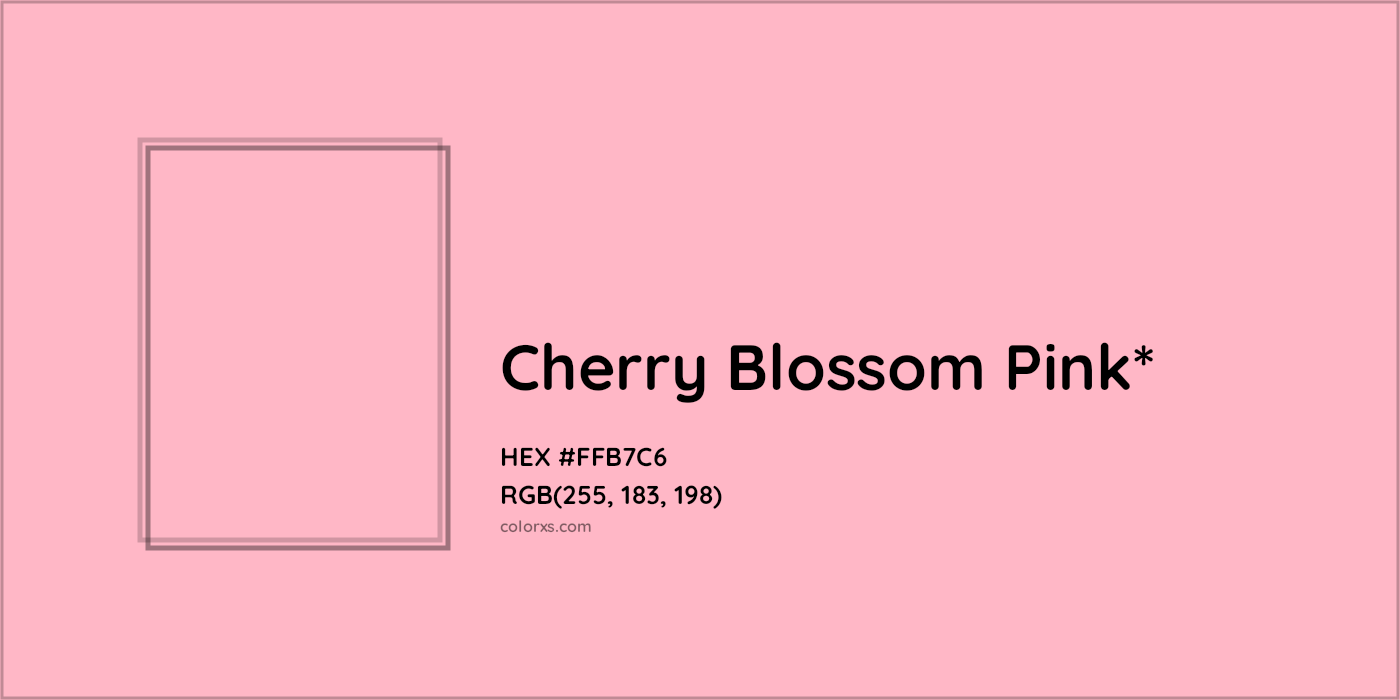 HEX #FFB7C6 Color Name, Color Code, Palettes, Similar Paints, Images