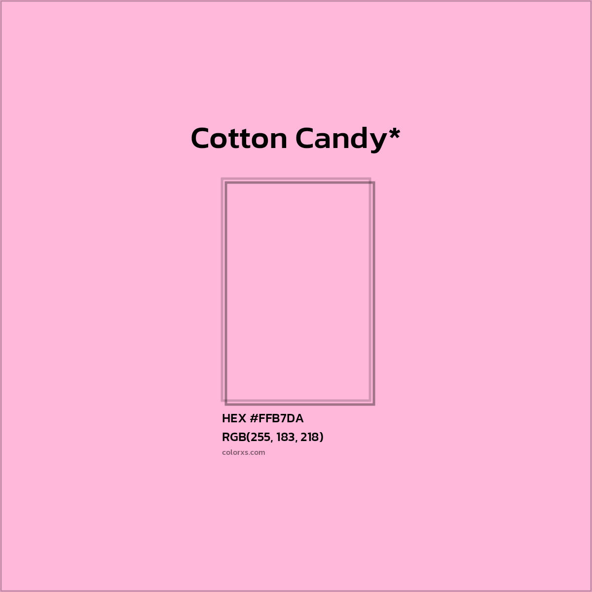 HEX #FFB7DA Color Name, Color Code, Palettes, Similar Paints, Images