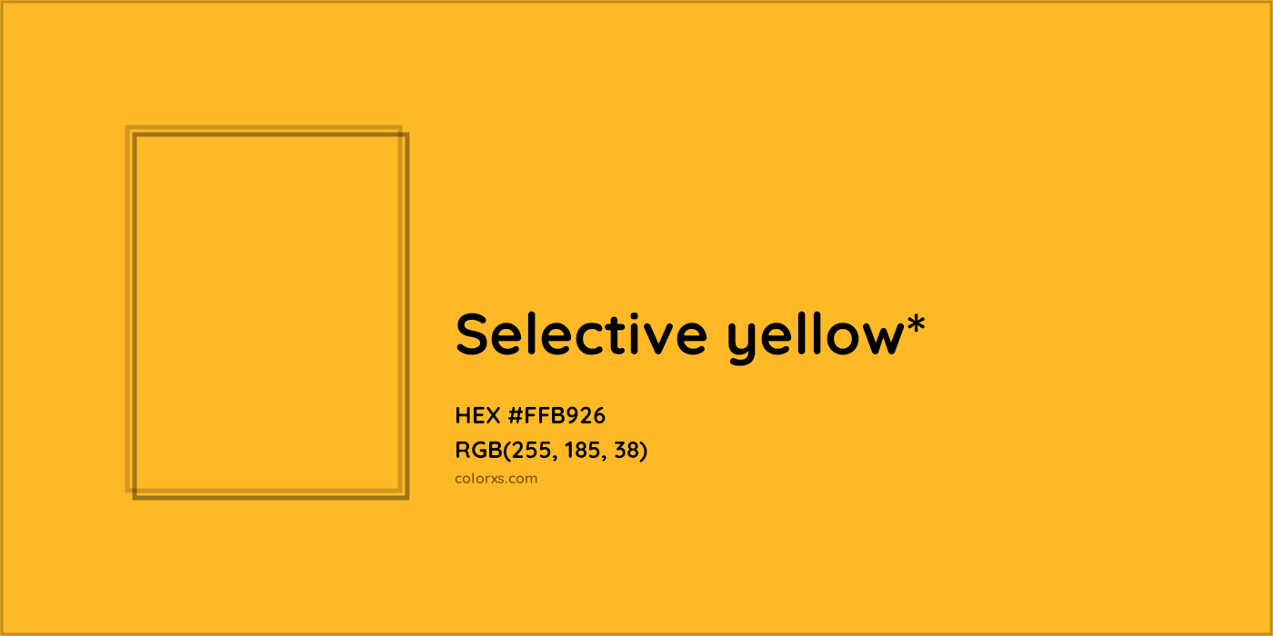 HEX #FFB926 Color Name, Color Code, Palettes, Similar Paints, Images