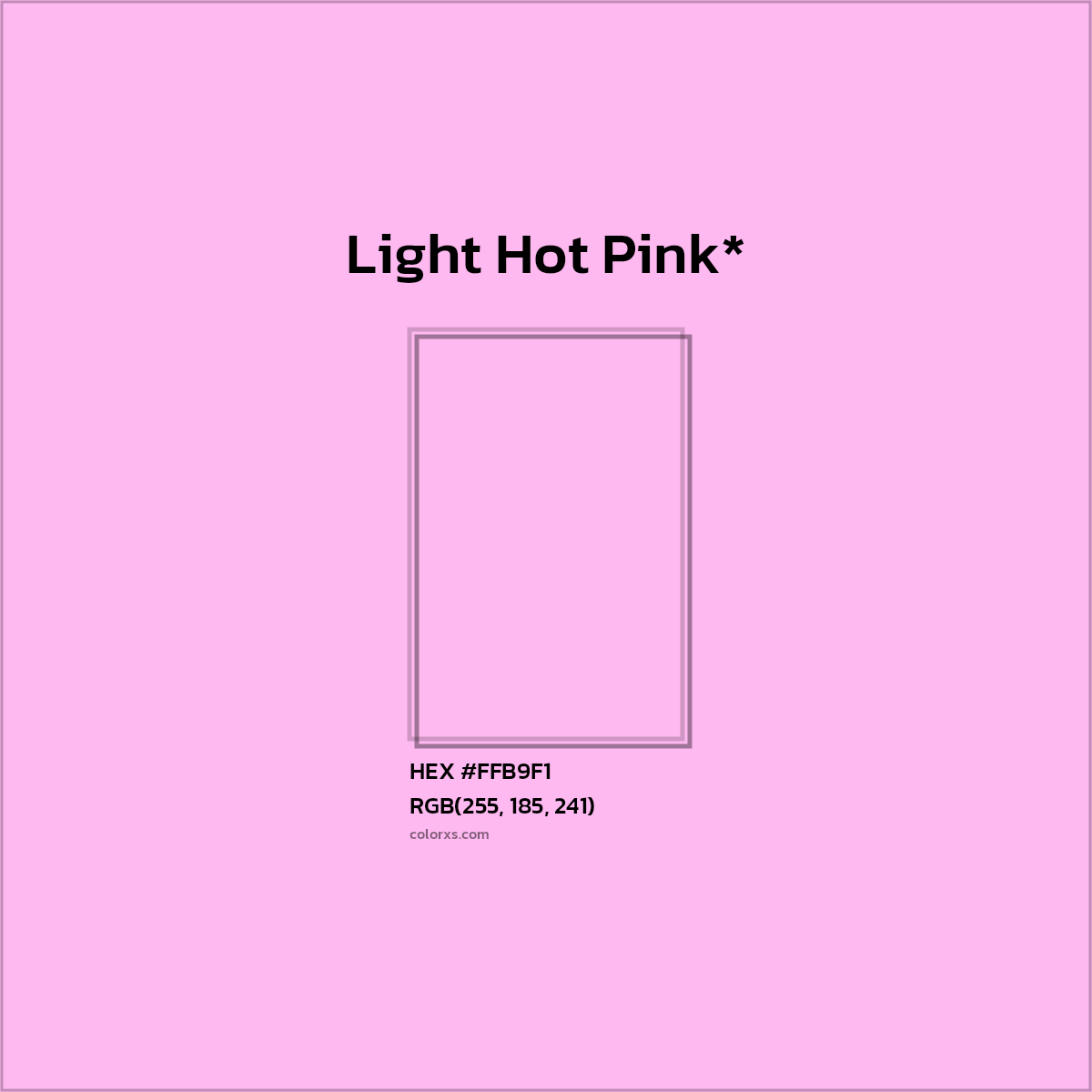 HEX #FFB9F1 Color Name, Color Code, Palettes, Similar Paints, Images