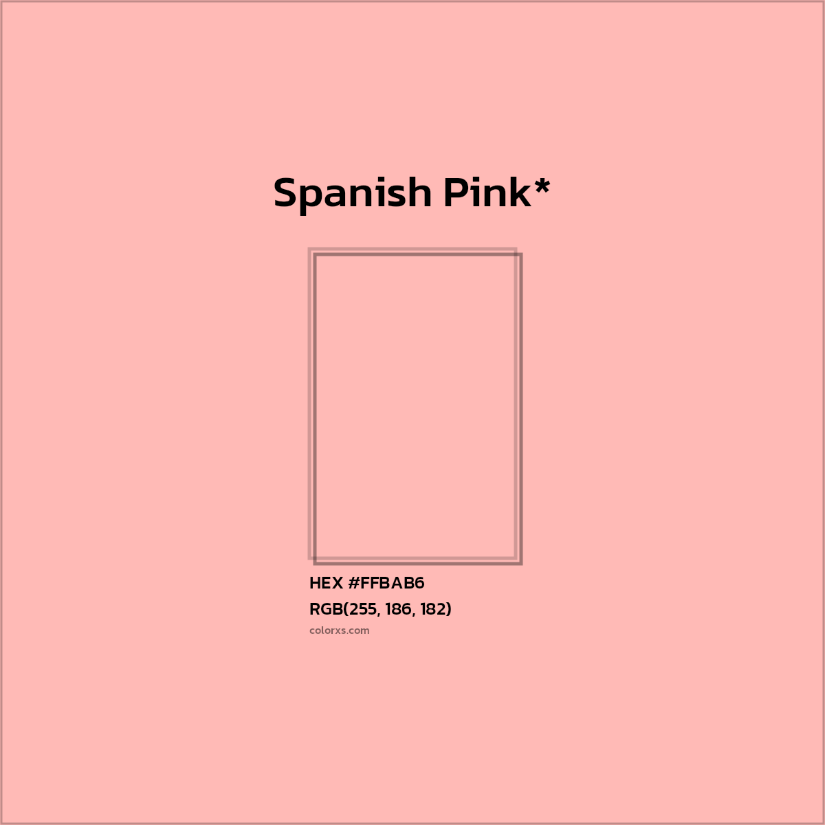 HEX #FFBAB6 Color Name, Color Code, Palettes, Similar Paints, Images