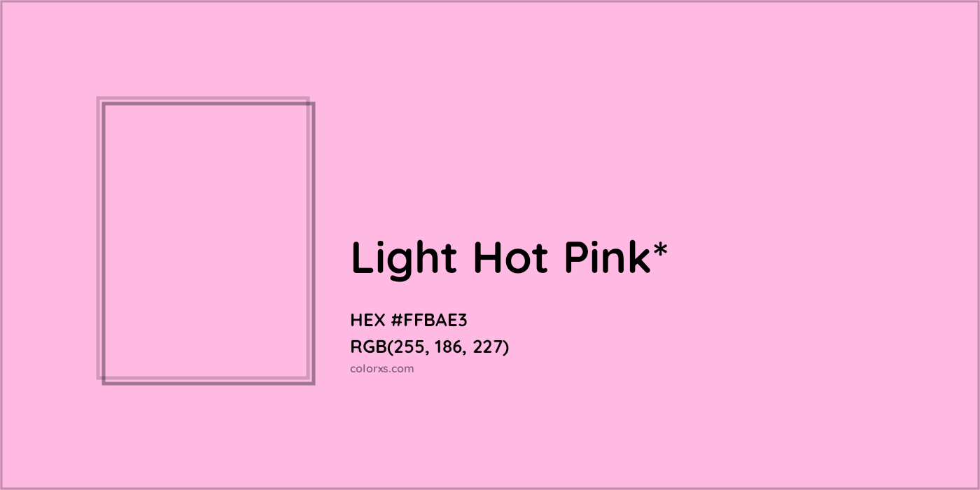 HEX #FFBAE3 Color Name, Color Code, Palettes, Similar Paints, Images