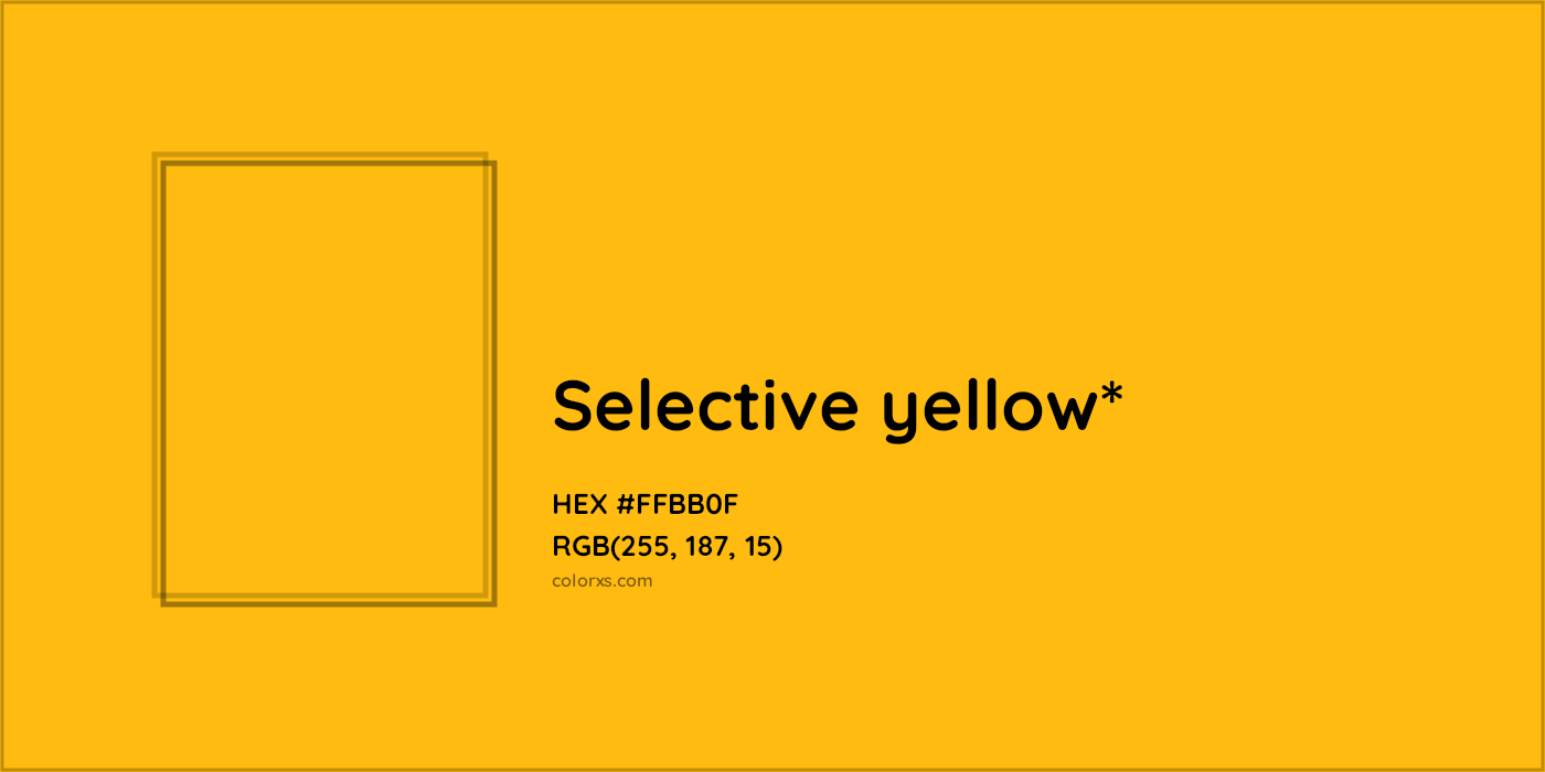 HEX #FFBB0F Color Name, Color Code, Palettes, Similar Paints, Images