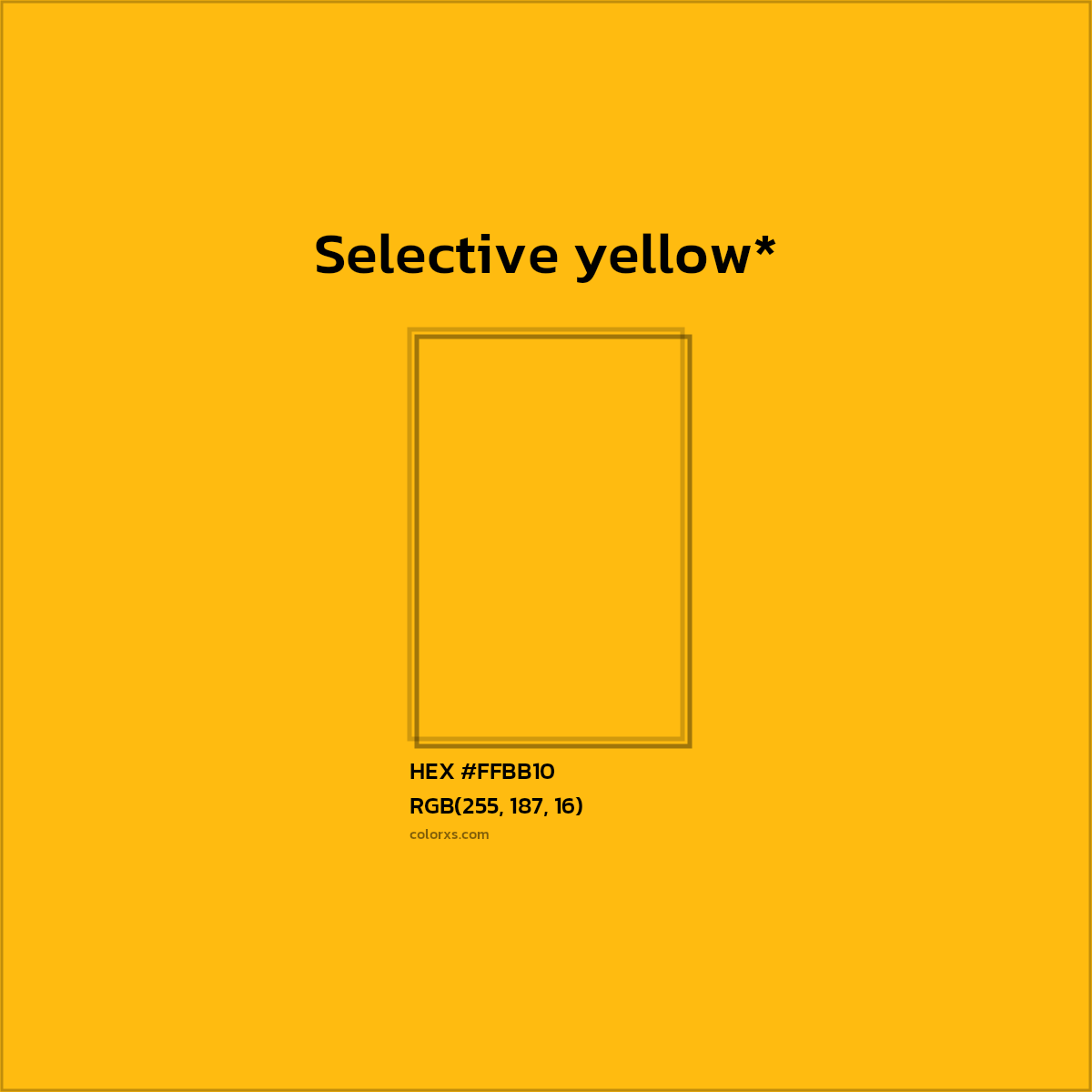 HEX #FFBB10 Color Name, Color Code, Palettes, Similar Paints, Images