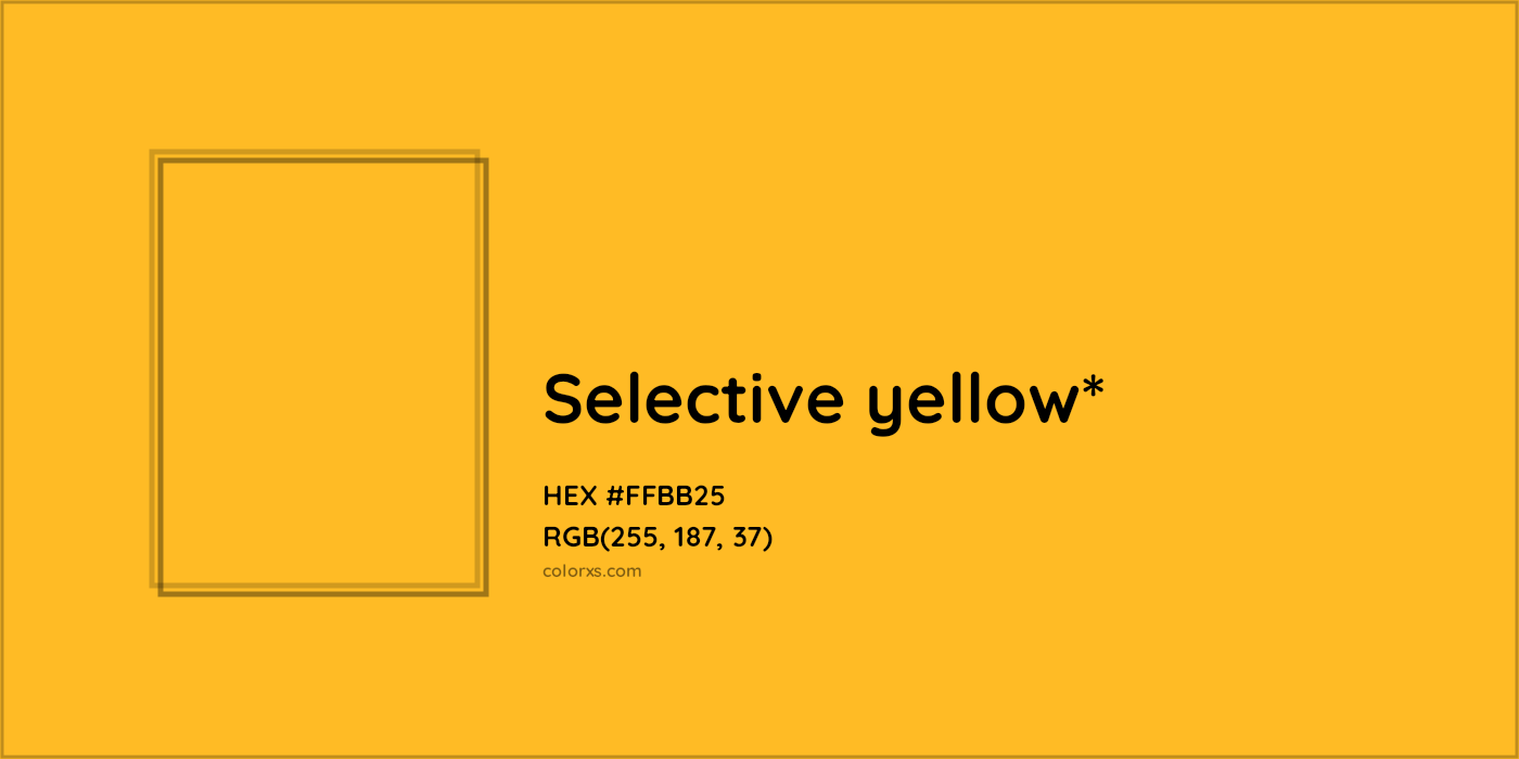 HEX #FFBB25 Color Name, Color Code, Palettes, Similar Paints, Images