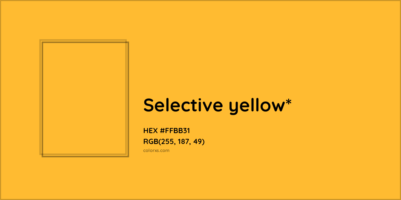 HEX #FFBB31 Color Name, Color Code, Palettes, Similar Paints, Images