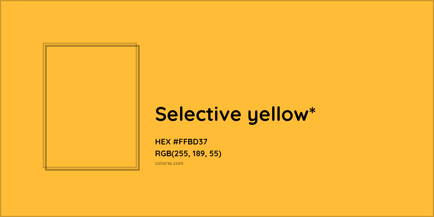 HEX #FFBD37 Color Name, Color Code, Palettes, Similar Paints, Images