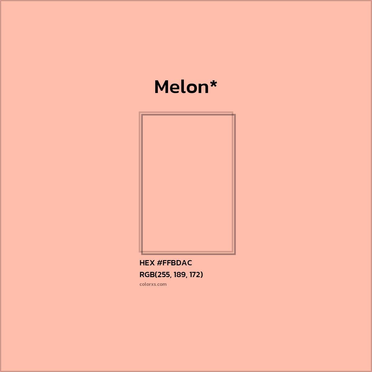 HEX #FFBDAC Color Name, Color Code, Palettes, Similar Paints, Images