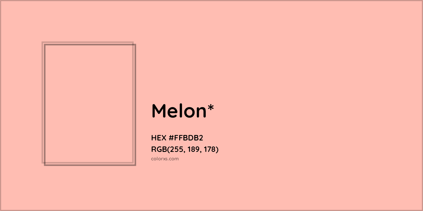 HEX #FFBDB2 Color Name, Color Code, Palettes, Similar Paints, Images