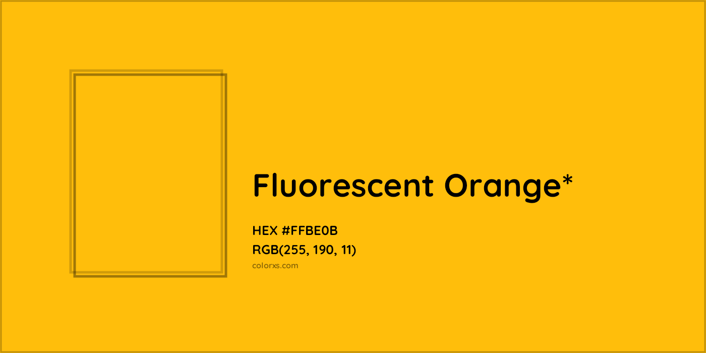 HEX #FFBE0B Color Name, Color Code, Palettes, Similar Paints, Images