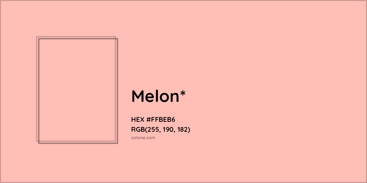 HEX #FFBEB6 Color Name, Color Code, Palettes, Similar Paints, Images