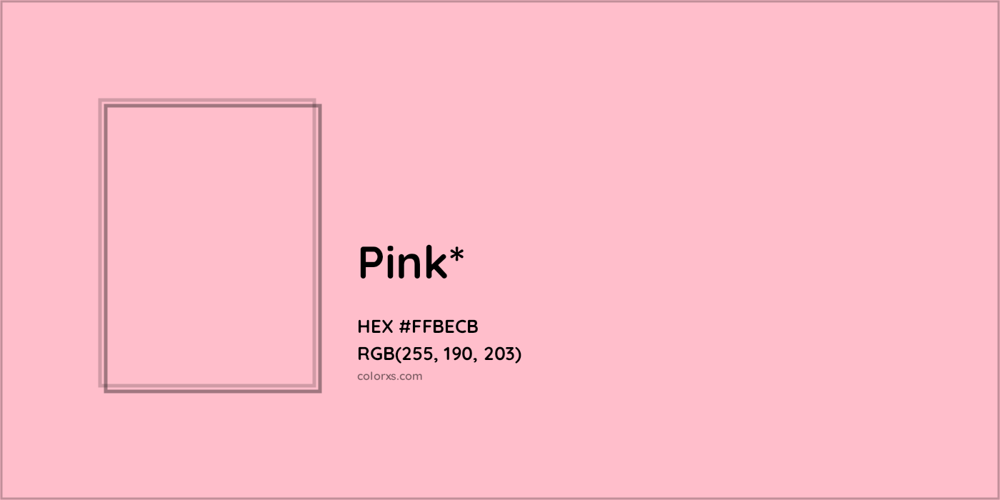 HEX #FFBECB Color Name, Color Code, Palettes, Similar Paints, Images