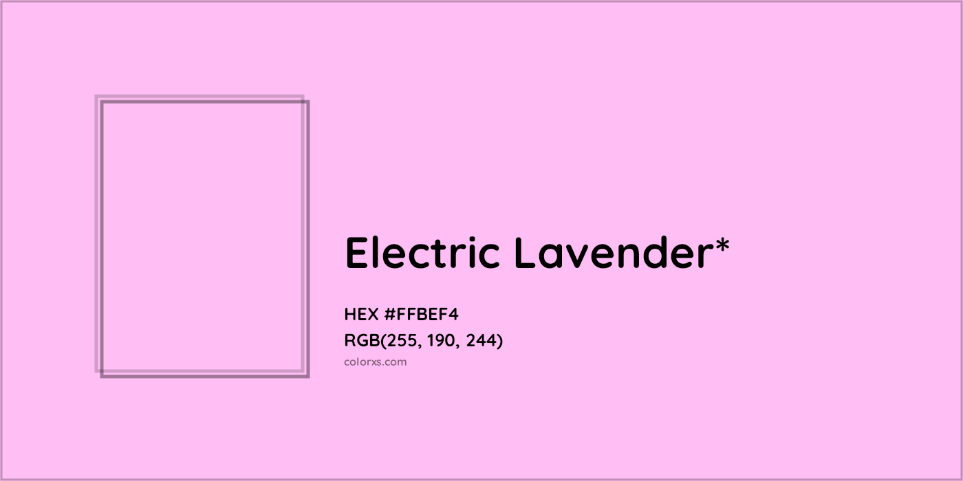 HEX #FFBEF4 Color Name, Color Code, Palettes, Similar Paints, Images
