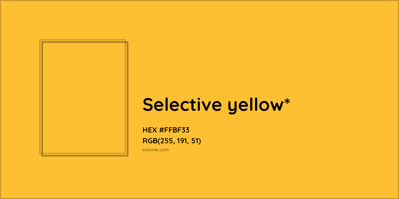 HEX #FFBF33 Color Name, Color Code, Palettes, Similar Paints, Images